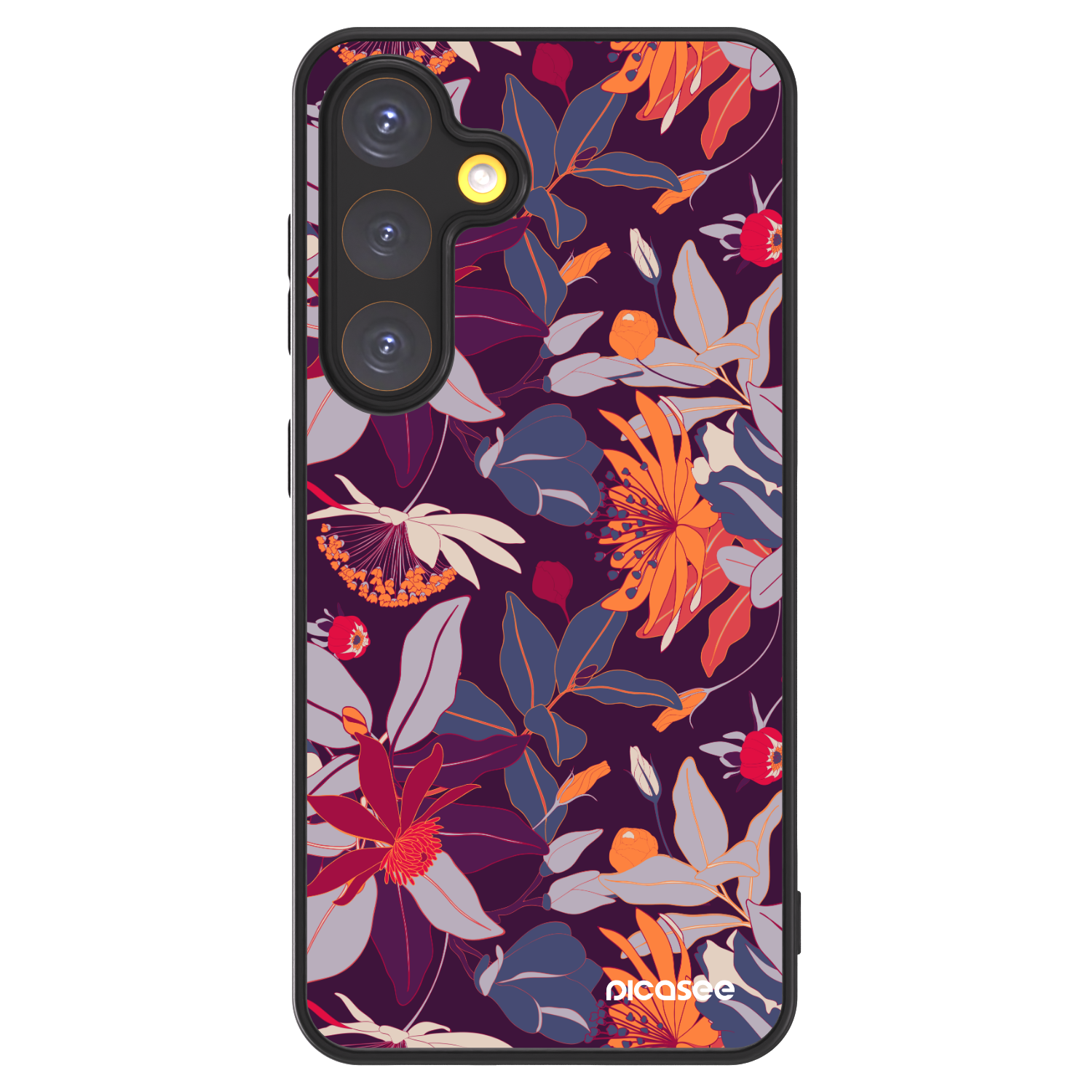Picasee ULTIMATE CASE PowerShare für Samsung Galaxy S24 S921B 5G - Purple Leaf