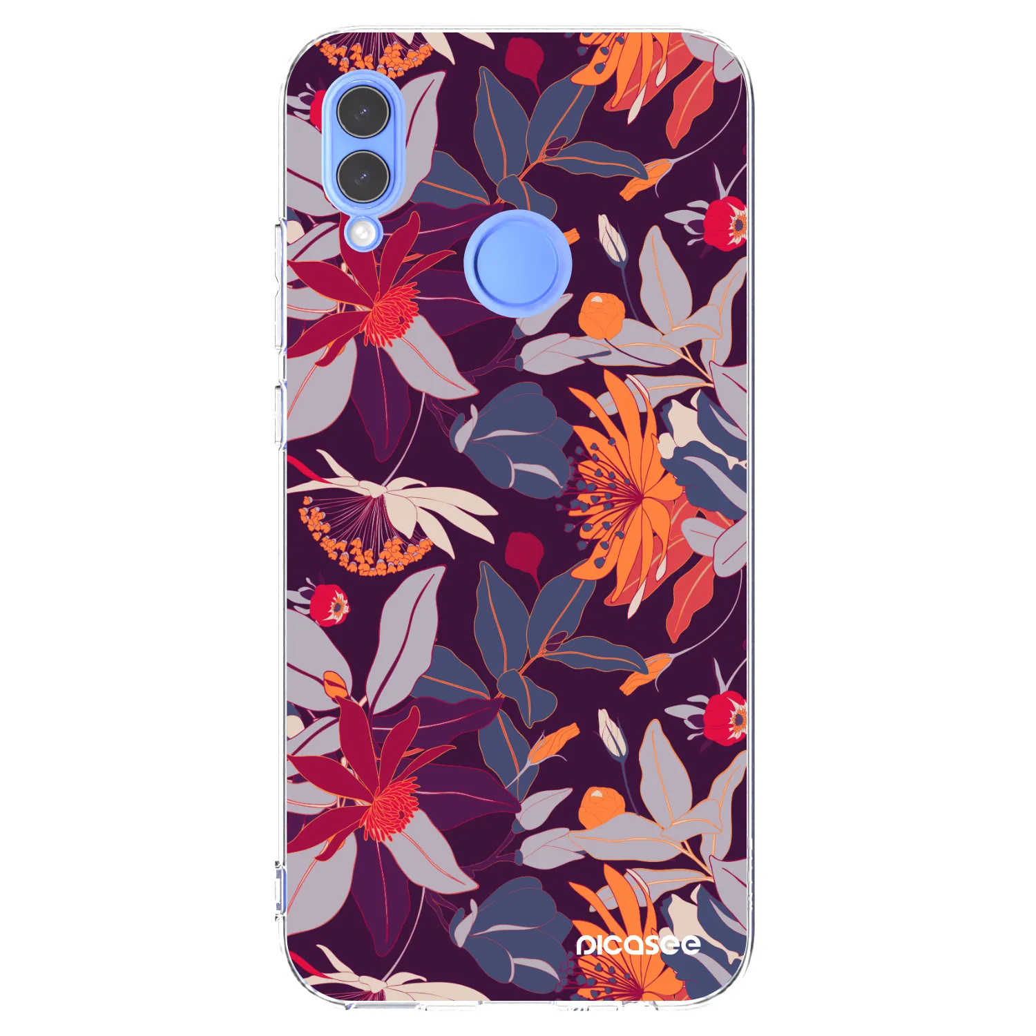Picasee Huawei P Smart 2019 Hülle - Transparentes Silikon - Purple Leaf