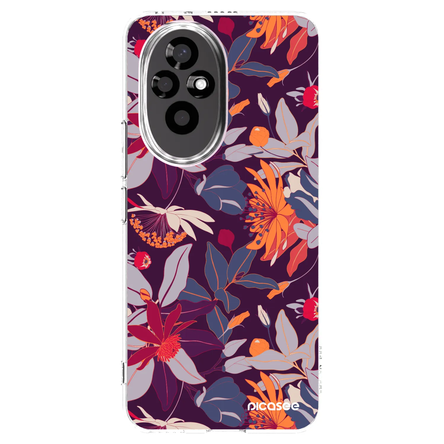 Picasee Honor 200 5G Hülle - Transparentes Silikon - Purple Leaf