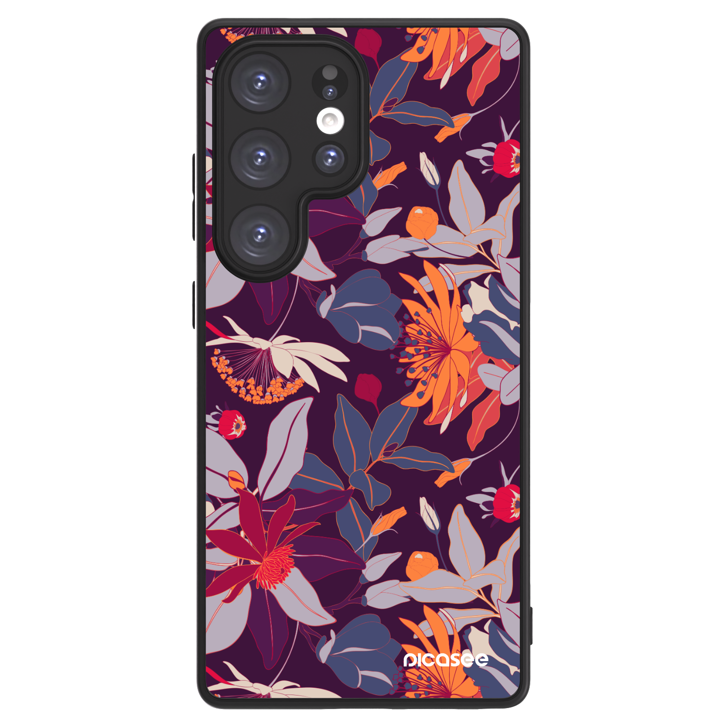 Picasee ULTIMATE CASE PowerShare für Samsung Galaxy S25 Ultra 5G - Purple Leaf