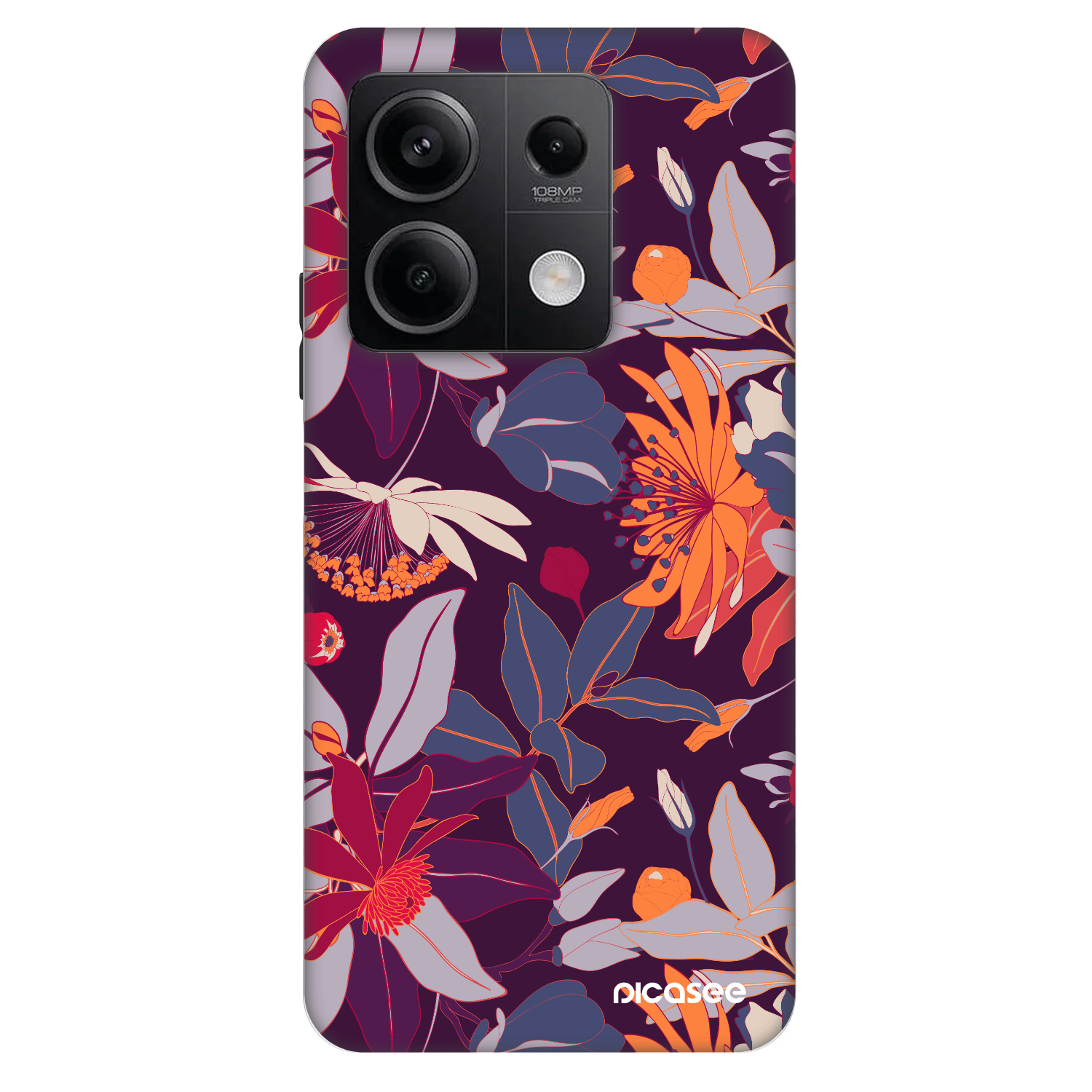 Picasee Fashion Case für Xiaomi Redmi Note 13 5G - Purple Leaf