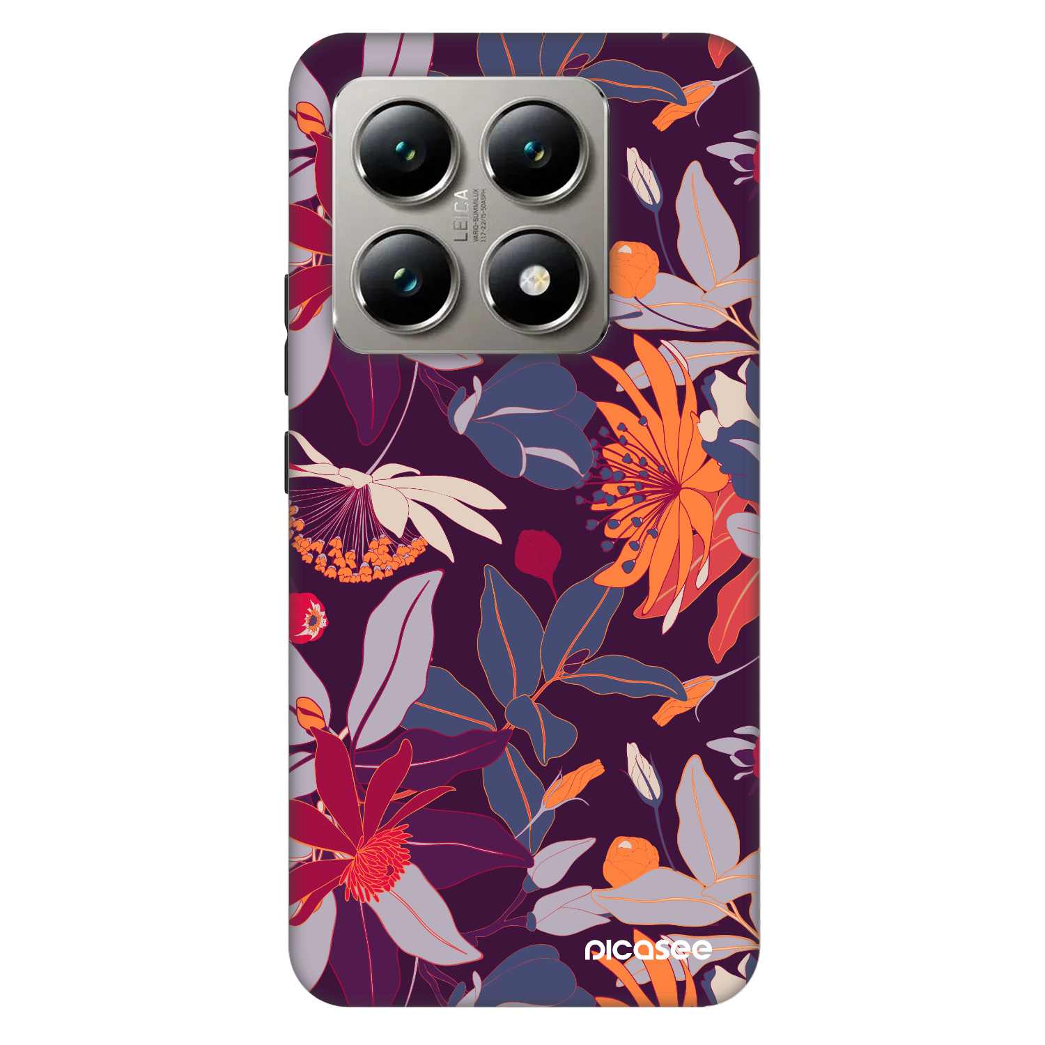 Picasee Fashion Case für Xiaomi 14T Pro - Purple Leaf