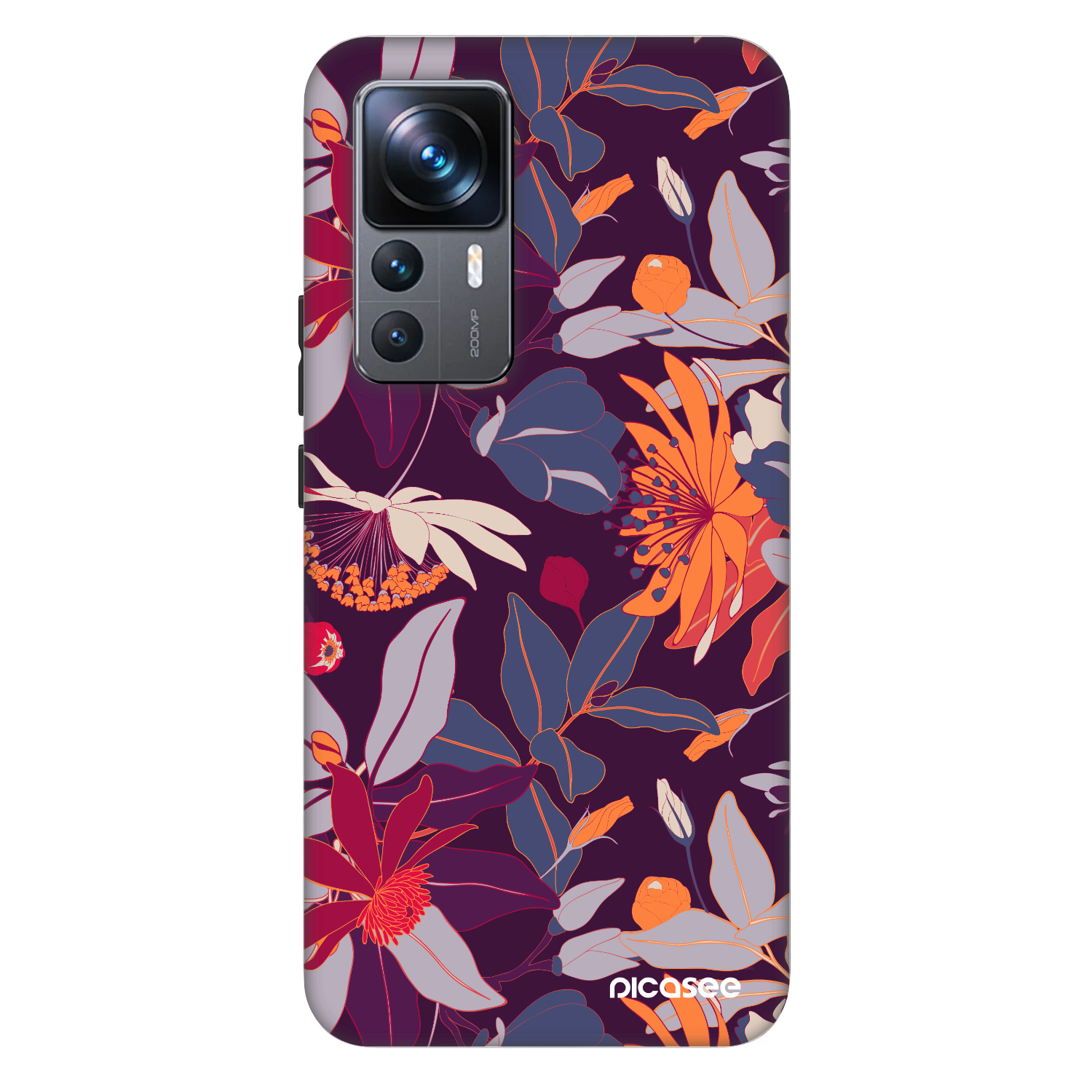 Picasee Fashion Case für Xiaomi 12T Pro - Purple Leaf