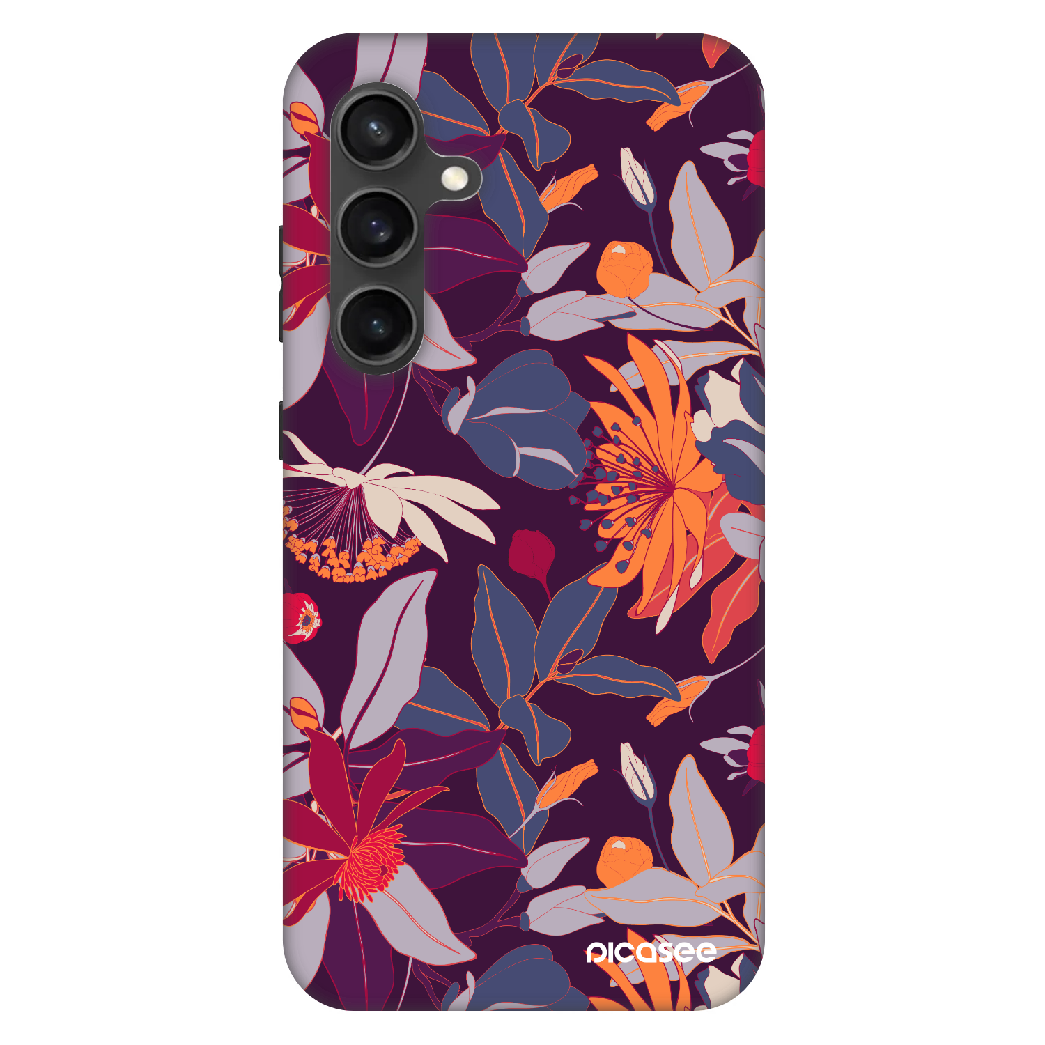 Picasee Fashion Case für Samsung Galaxy S24 FE S721B - Purple Leaf
