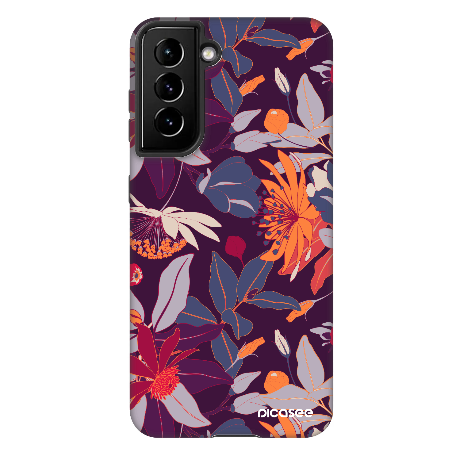 Picasee Fashion Case für Samsung Galaxy S22 5G - Purple Leaf
