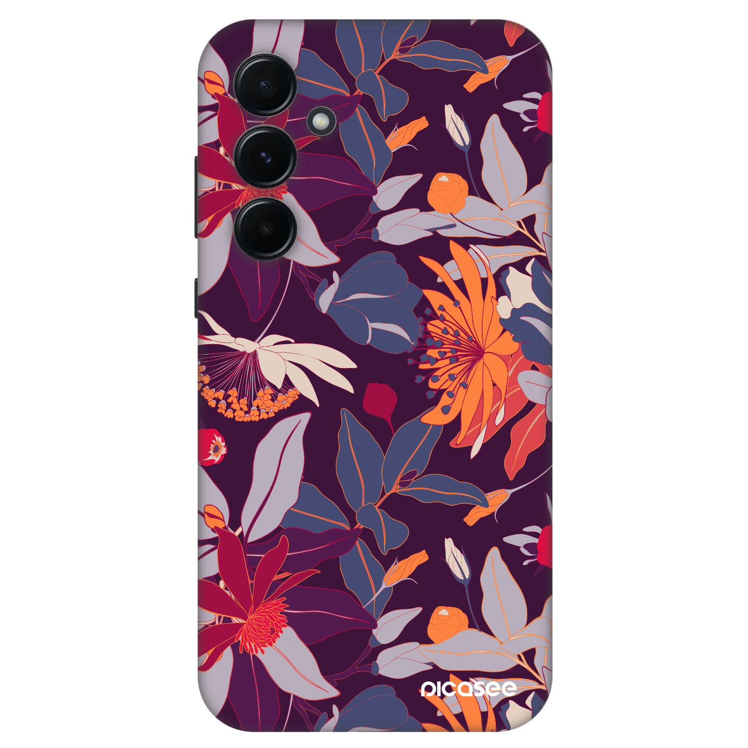 Picasee Fashion Case für Samsung Galaxy A55 5G A556B - Purple Leaf