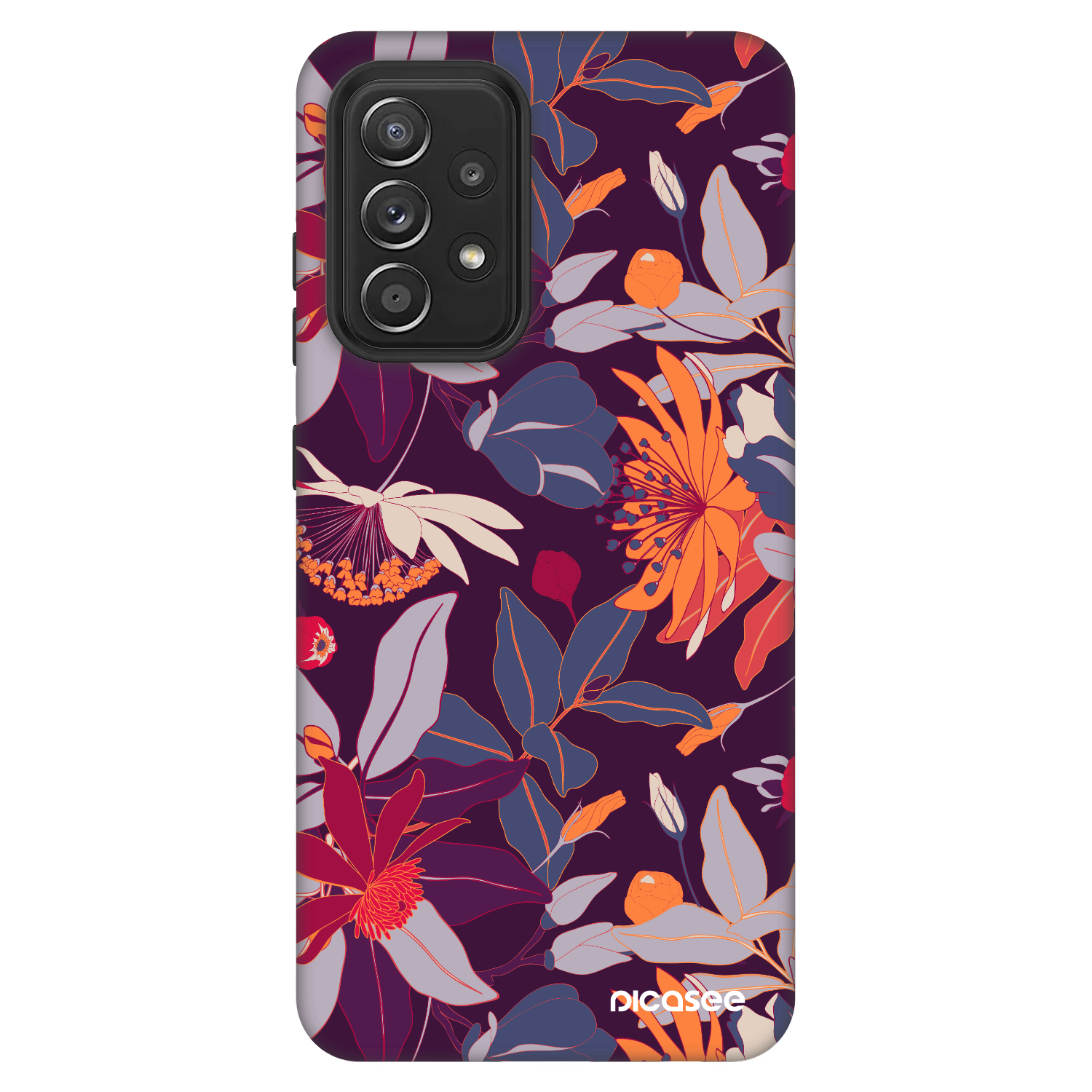 Picasee Fashion Case für Samsung Galaxy A52s 5G A528B - Purple Leaf