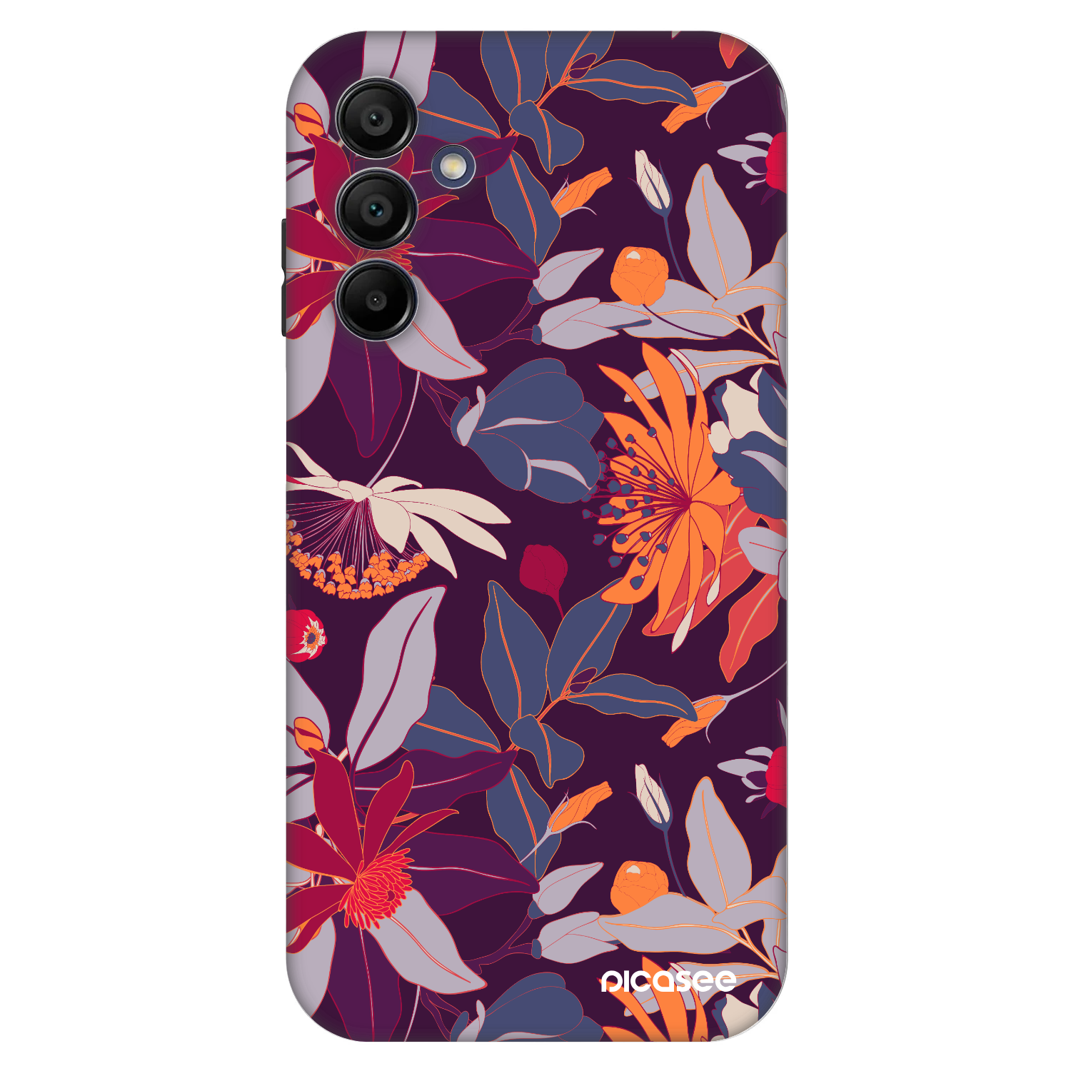 Picasee Fashion Case für Samsung Galaxy A15 A155F 4G - Purple Leaf