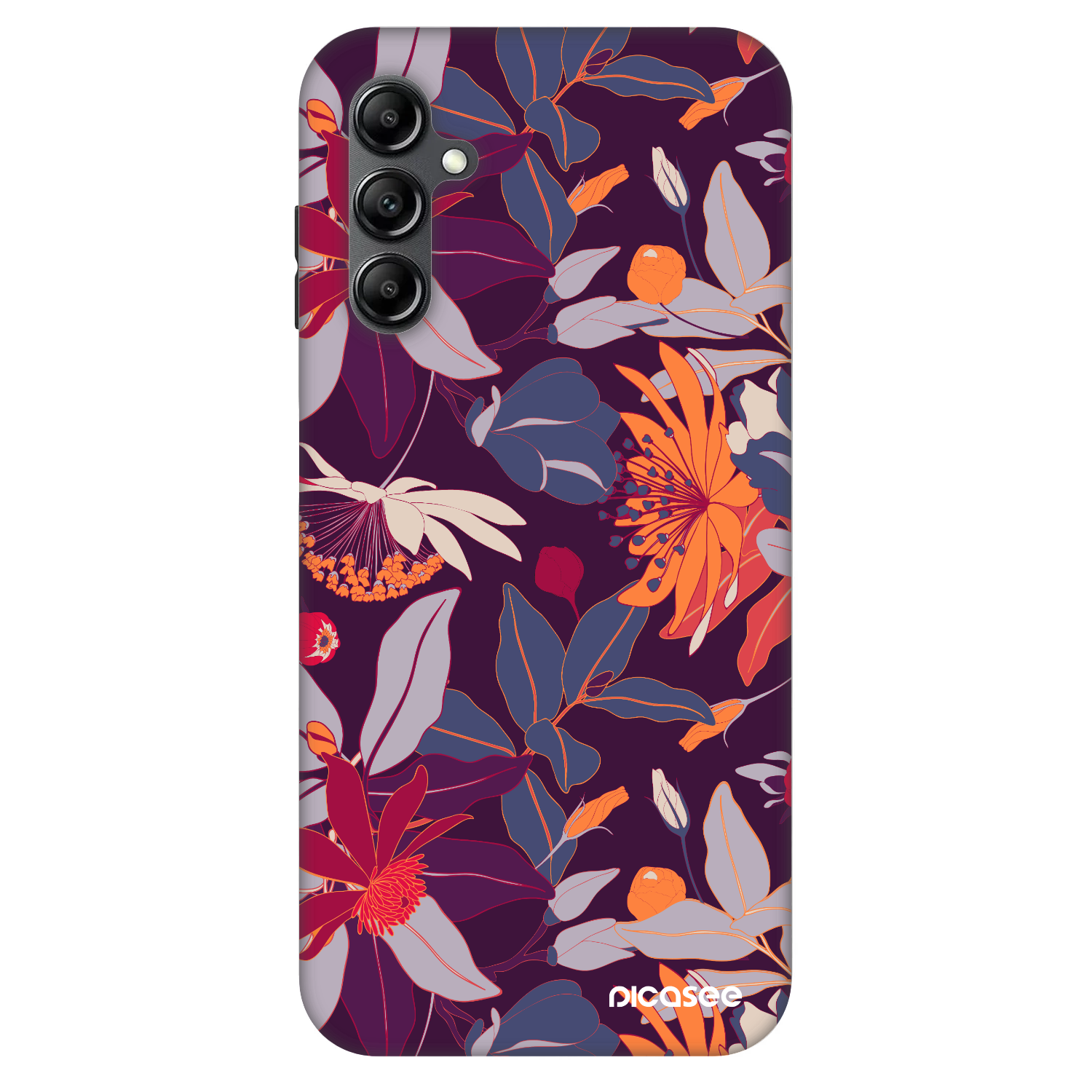 Picasee Fashion Case für Samsung Galaxy A14 4G A145R - Purple Leaf