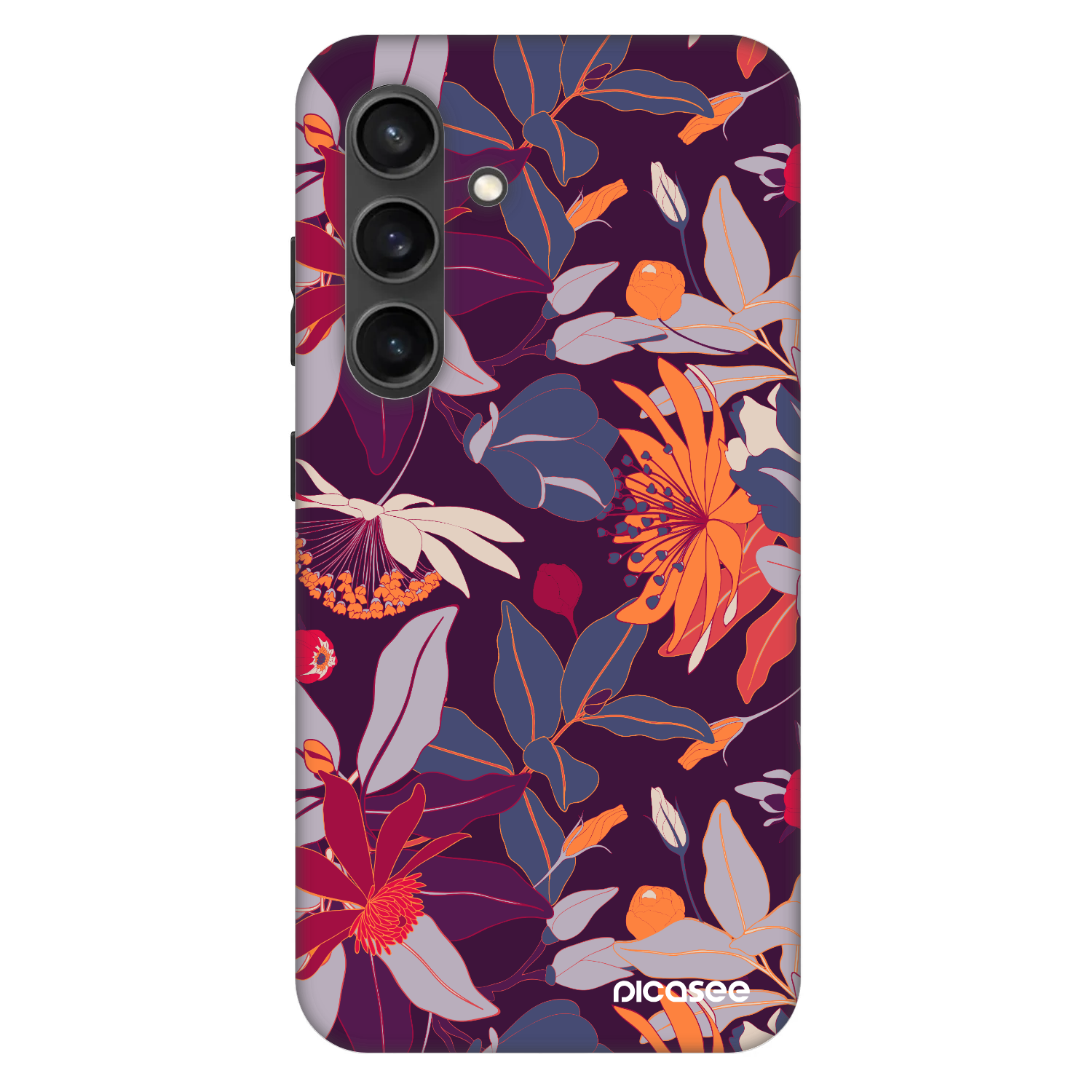 Picasee Fashion Case PowerShare pro Samsung Galaxy S24+ S926B 5G - Purple Leaf