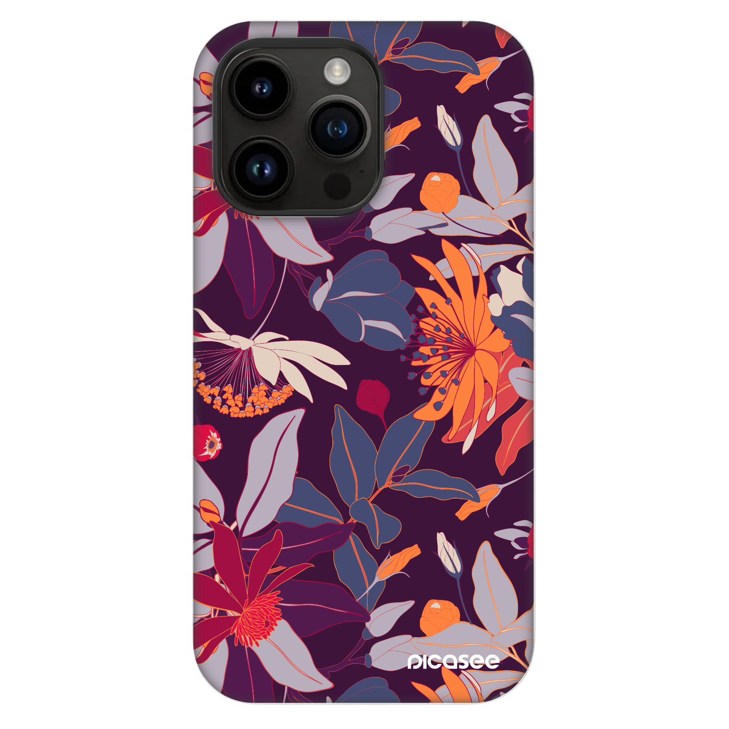 Picasee Fashion Case MagSafe für Apple iPhone 14 Pro Max - Purple Leaf