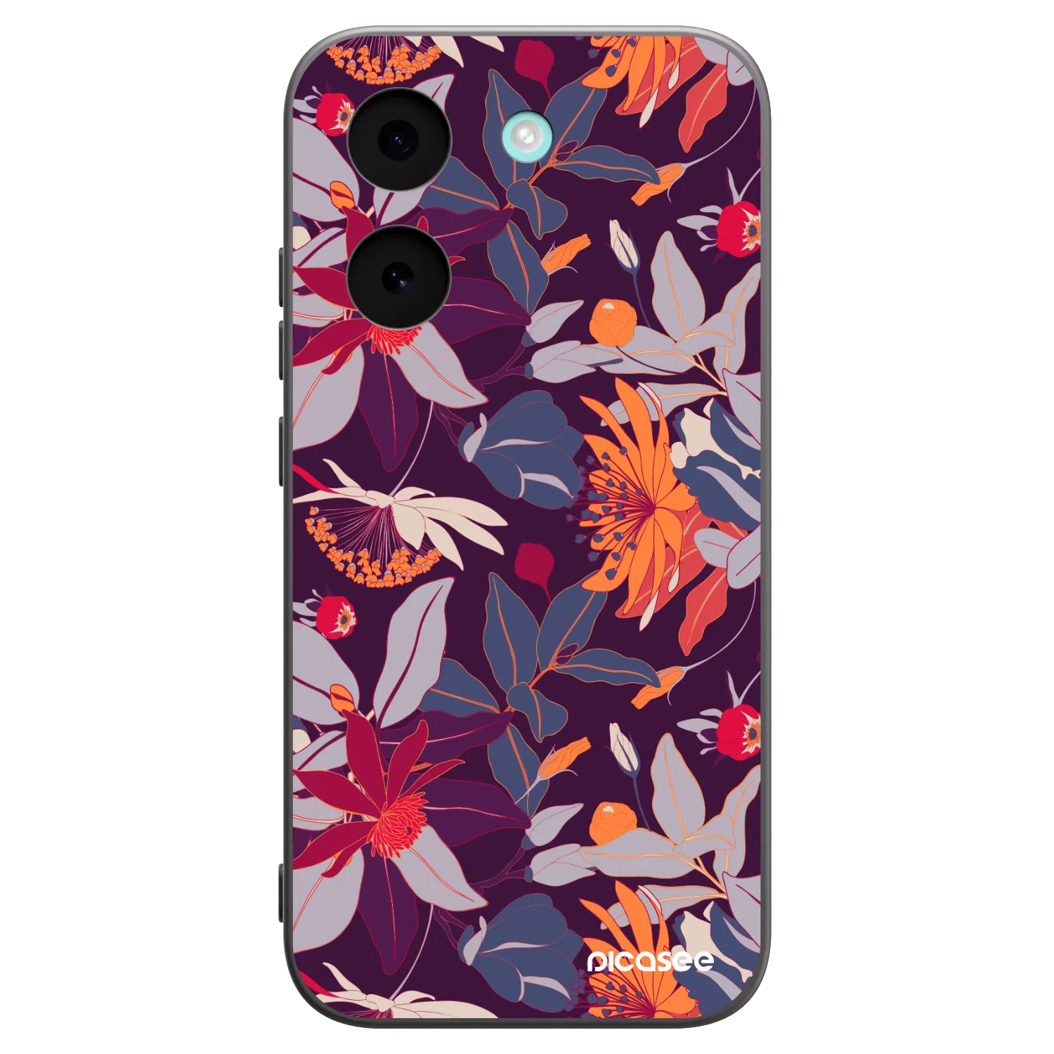 Picasee Xiaomi Poco X8 Pro Hülle - Schwarzes Silikon - Purple Leaf