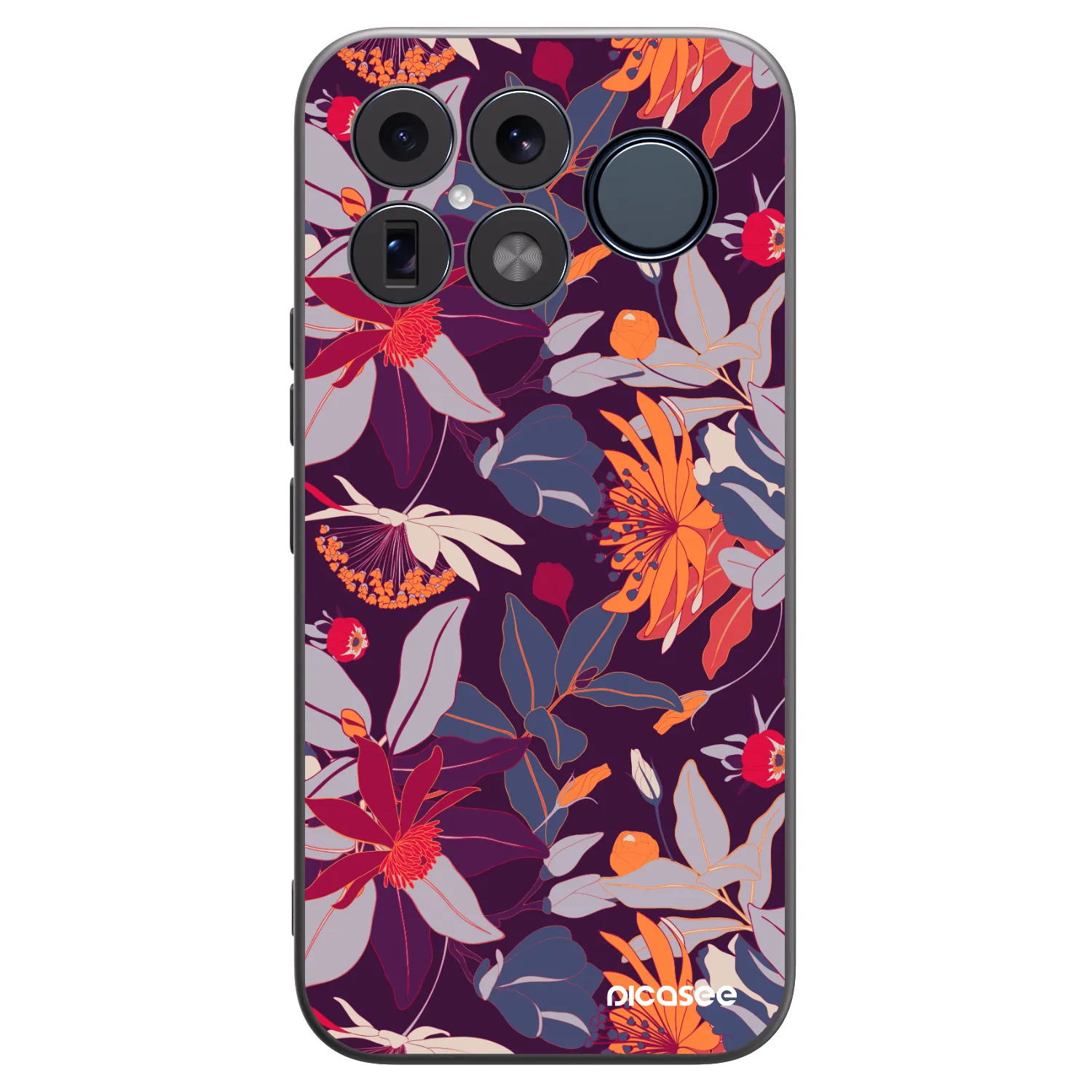 Picasee Xiaomi Poco F8 Ultra Hülle - Schwarzes Silikon - Purple Leaf