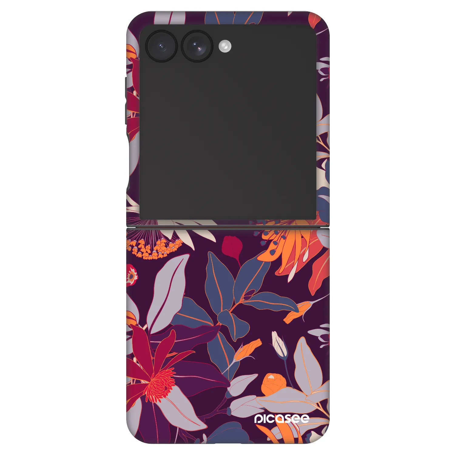 Picasee Fashion Case für Samsung Galaxy Z Flip7 5G - Purple Leaf