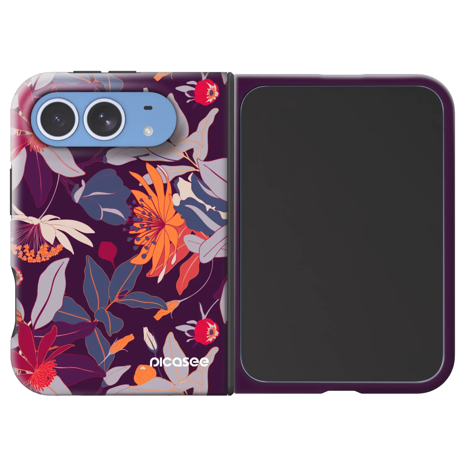 Picasee Fashion Case MagSafe für Apple iPhone Duo - Purple Leaf