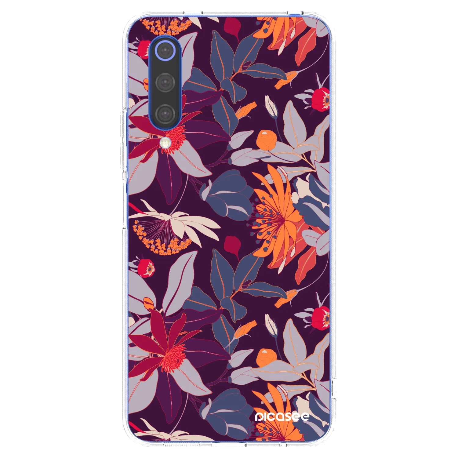 Picasee Xiaomi Mi 9 SE Hülle - Transparentes Silikon - Purple Leaf
