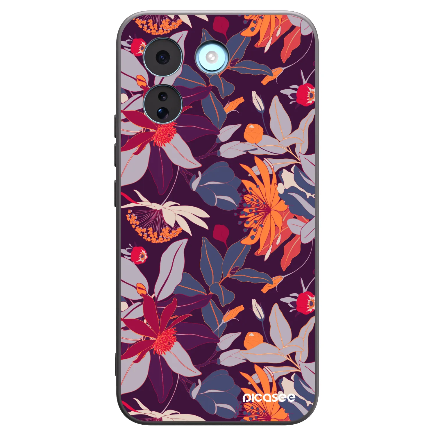 Picasee Xiaomi Redmi Note 17 Pro MAX 5G Hülle - Schwarzes Silikon - Purple Leaf