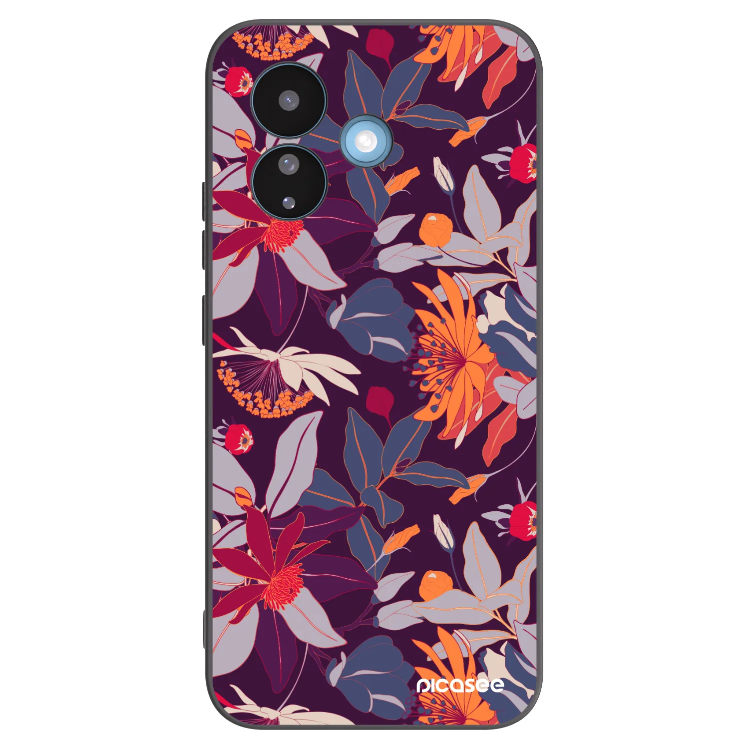 Picasee Xiaomi Redmi Note 17 Pro 5G Hülle - Schwarzes Silikon - Purple Leaf