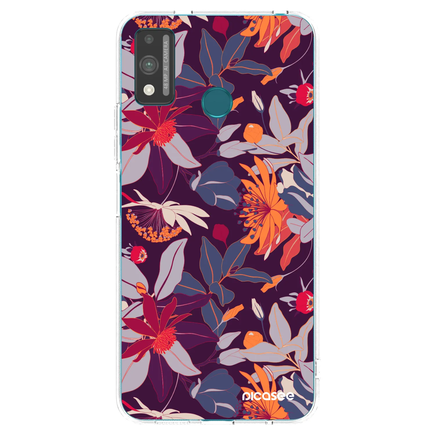 Picasee Honor 9X Lite Hülle - Transparentes Silikon - Purple Leaf
