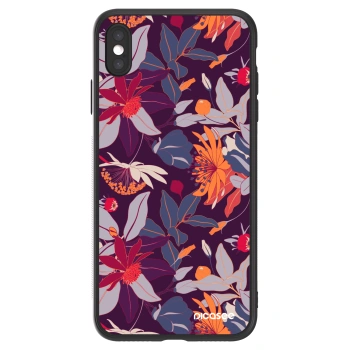 Picasee ULTIMATE CASE für Apple iPhone XS Max - Purple Leaf