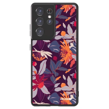 Hülle für Samsung Galaxy S21 Ultra 5G G998B - Purple Leaf