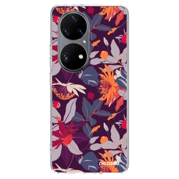 Hülle für Huawei P50 - Purple Leaf