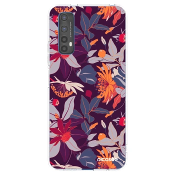 Picasee Realme 7 Hülle - Transparentes Silikon - Purple Leaf