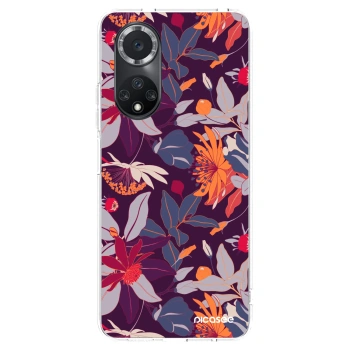 Picasee Huawei Nova 9 SE Hülle - Transparentes Silikon - Purple Leaf