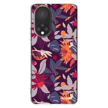 Picasee Honor X7 Hülle - Transparentes Silikon - Purple Leaf