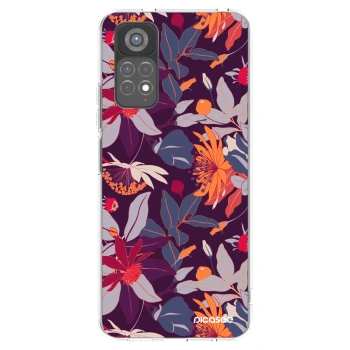 Picasee Xiaomi Redmi Note 11S 5G Hülle - Transparentes Silikon - Purple Leaf