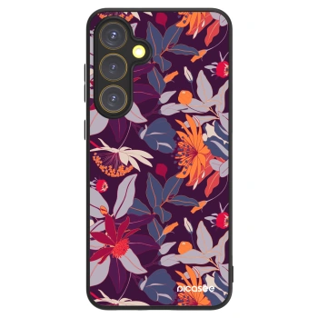 Picasee ULTIMATE CASE PowerShare für Samsung Galaxy S24 FE S721B - Purple Leaf