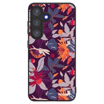 Picasee ULTIMATE CASE PowerShare für Samsung Galaxy S25 5G - Purple Leaf