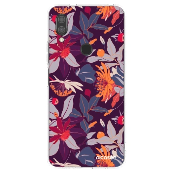 Picasee Xiaomi Redmi 7 Hülle - Transparentes Silikon - Purple Leaf