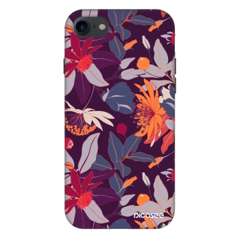 Hülle für Apple iPhone SE 2020 - Purple Leaf