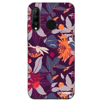 Hülle für Huawei P30 Lite - Purple Leaf