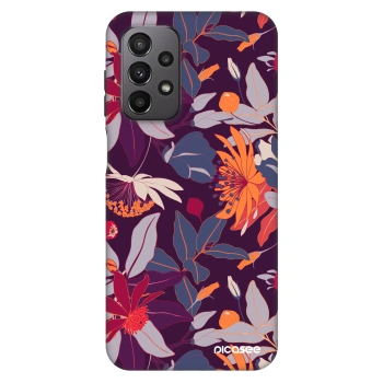 Hülle für Samsung Galaxy A23 A235F 4G - Purple Leaf