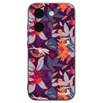 Picasee Xiaomi Poco X8 Pro Hülle - Schwarzes Silikon - Purple Leaf