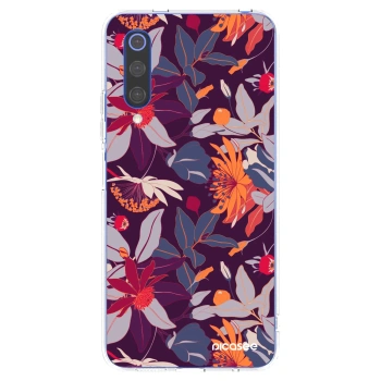 Picasee Xiaomi Mi 9 SE Hülle - Transparentes Silikon - Purple Leaf