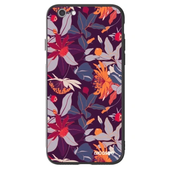 Hülle für Apple iPhone 6/6S - Purple Leaf