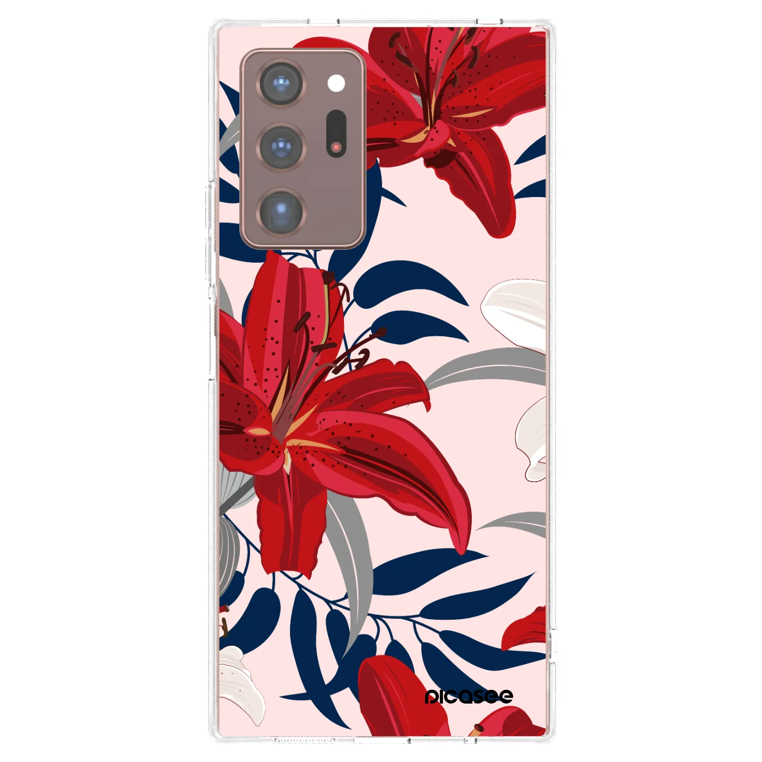 Picasee Samsung Galaxy Note 20 Ultra Hülle - Transparentes Silikon - Red Lily