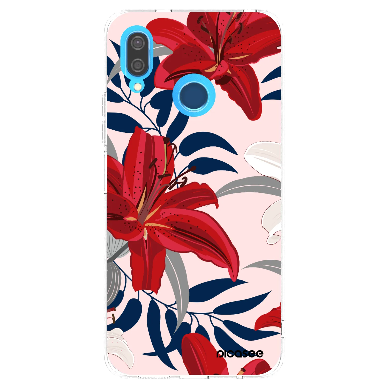 Picasee Huawei P20 Lite Hülle - Transparentes Silikon - Red Lily