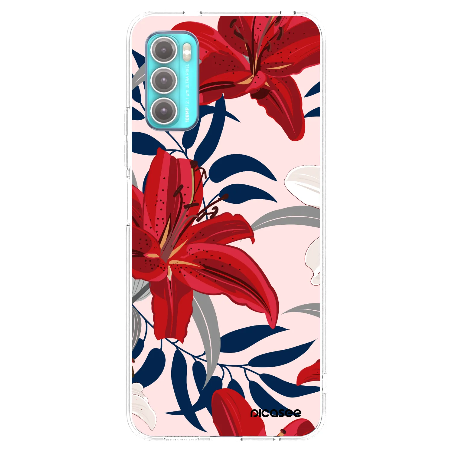 Picasee Motorola Moto G60 Hülle - Transparentes Silikon - Red Lily