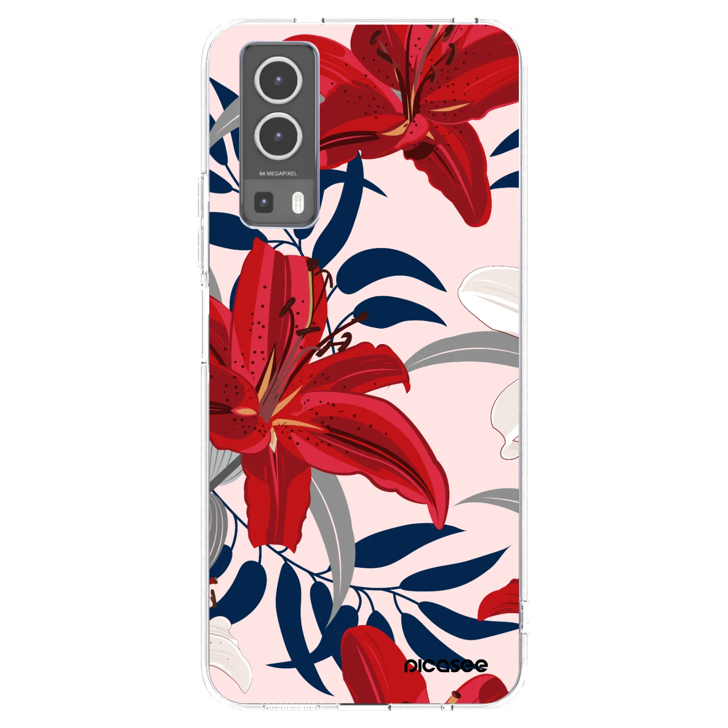 Picasee Vivo Y72 5G Hülle - Transparentes Silikon - Red Lily
