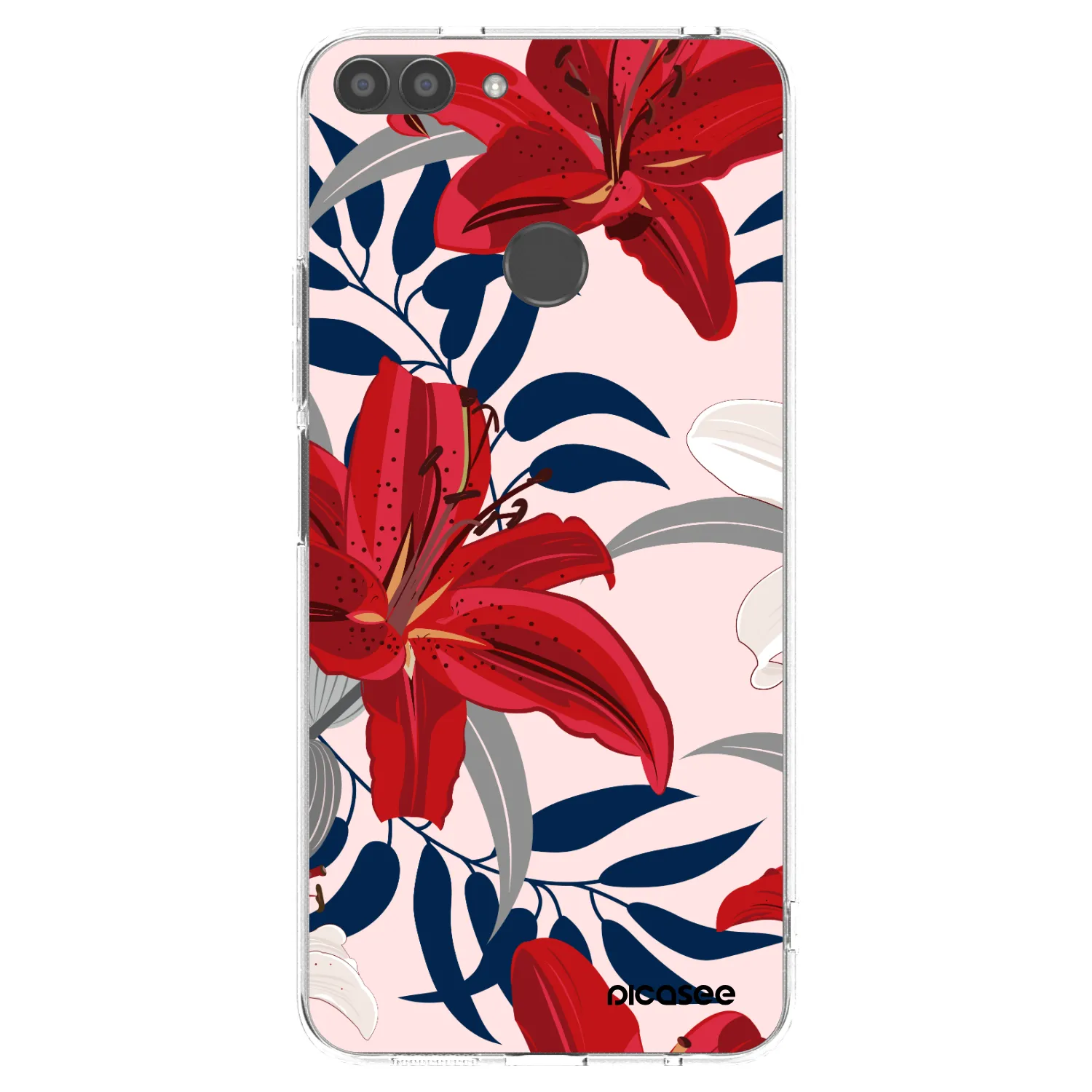 Picasee Huawei P Smart Hülle - Transparentes Silikon - Red Lily