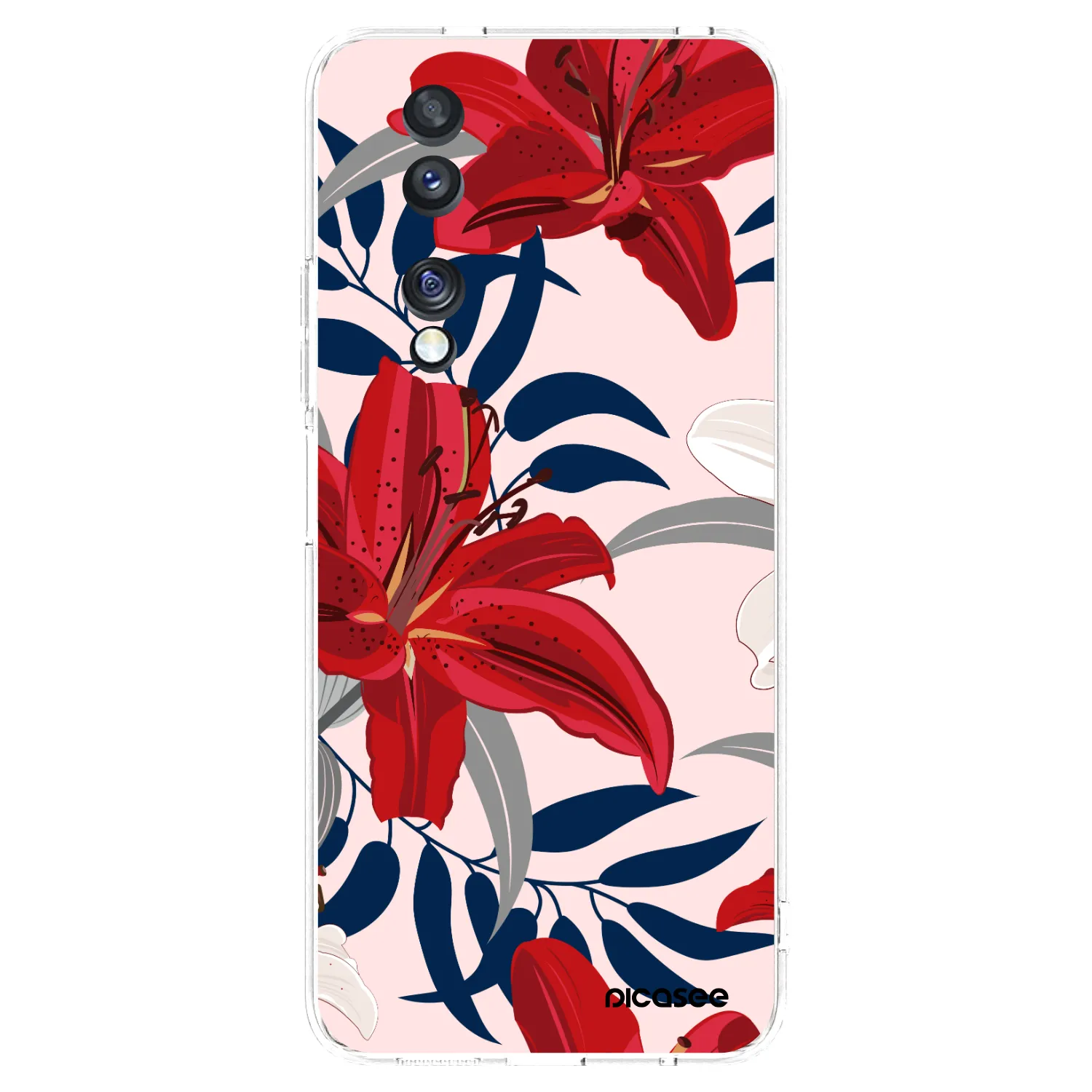 Picasee Honor 70 Hülle - Transparentes Silikon - Red Lily