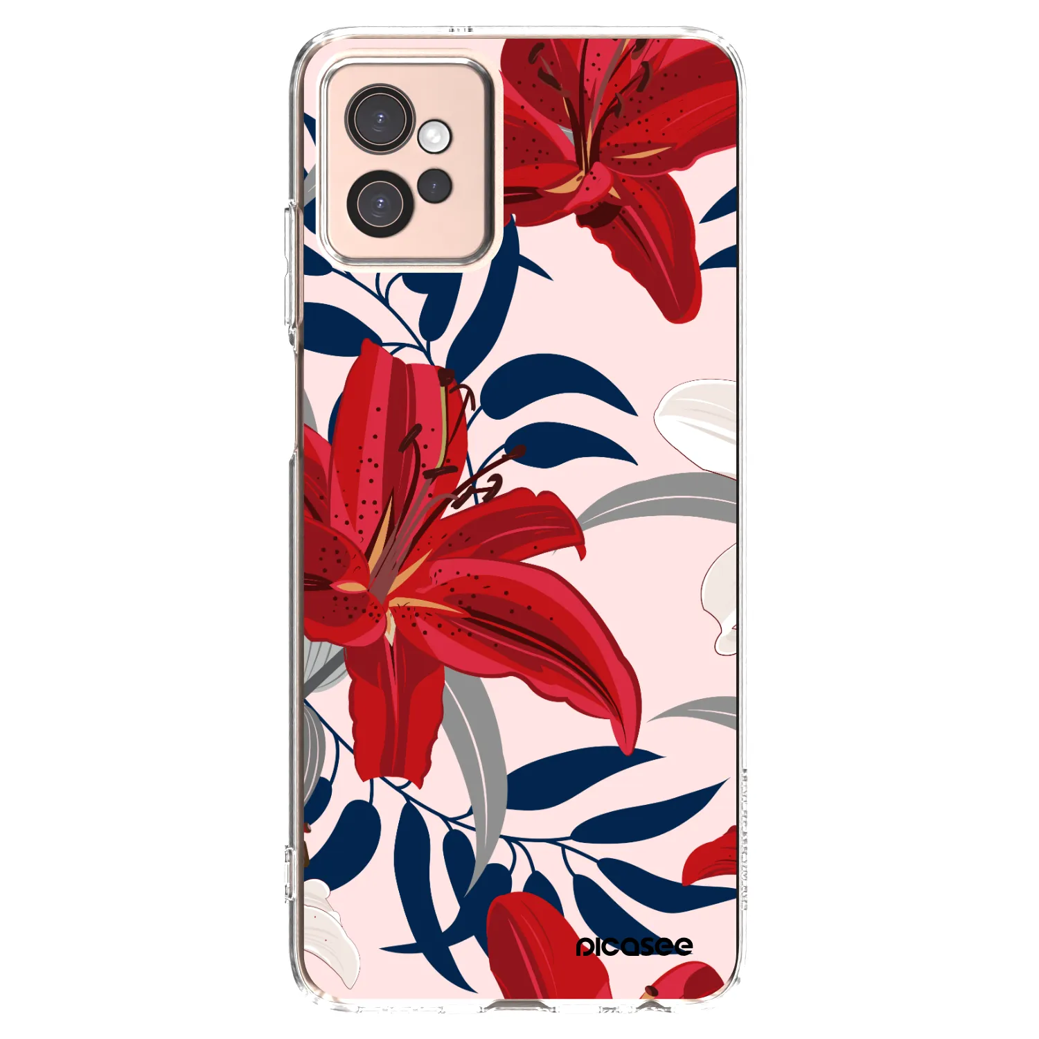 Picasee Motorola Moto G32 Hülle - Transparentes Silikon - Red Lily