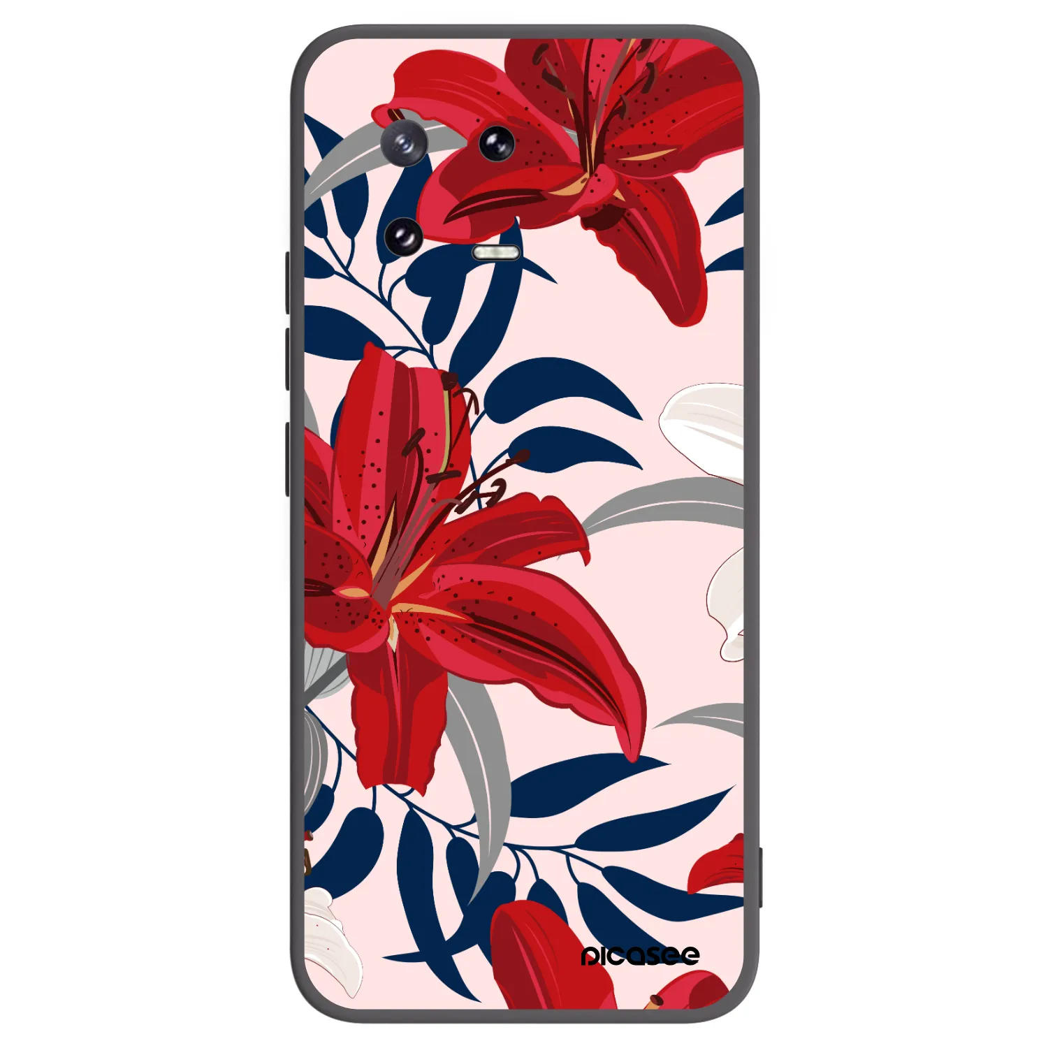 Picasee Xiaomi 13 Pro Hülle - Schwarzes Silikon - Red Lily
