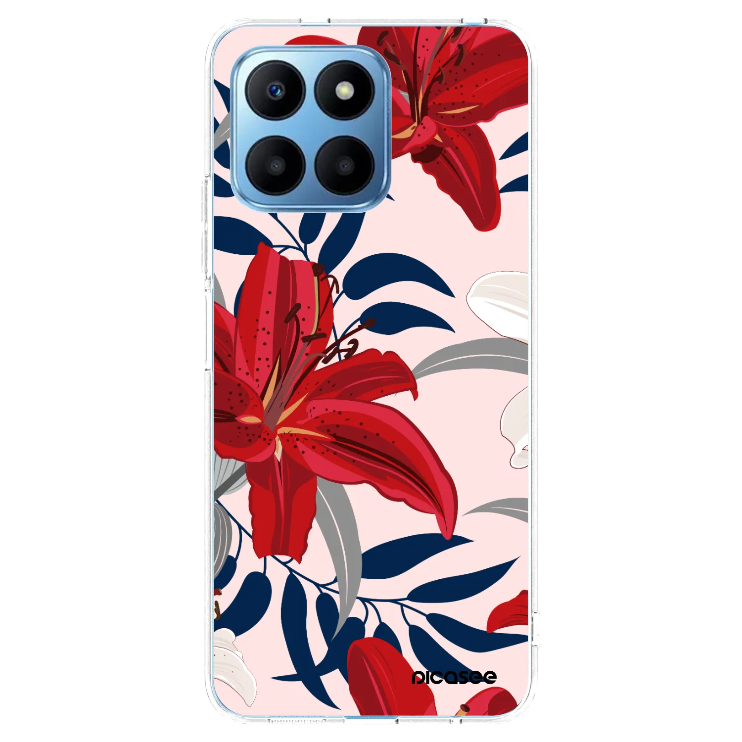 Picasee Honor 70 Lite Hülle - Transparentes Silikon - Red Lily