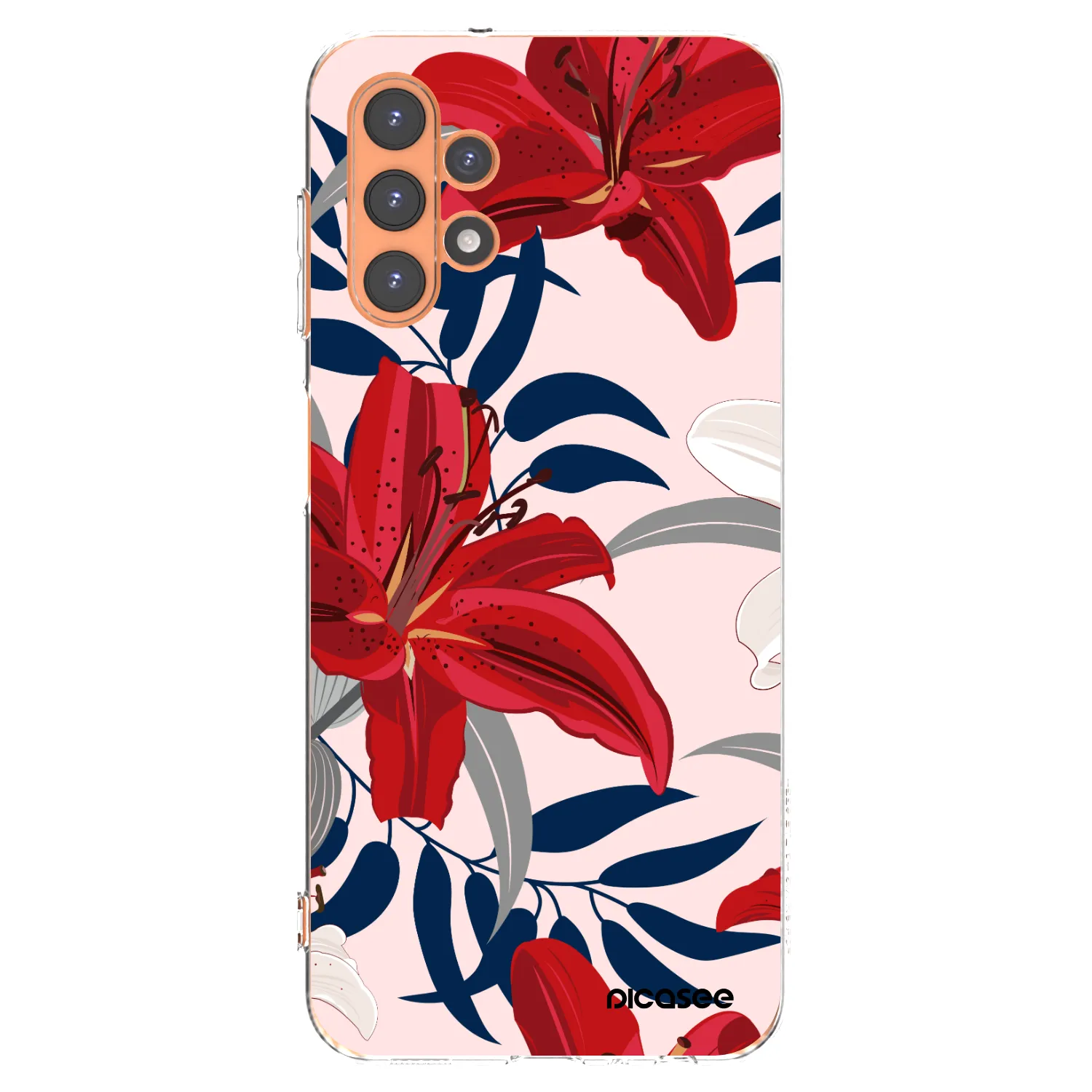 Picasee Samsung Galaxy A13 5G Hülle - Transparentes Silikon - Red Lily