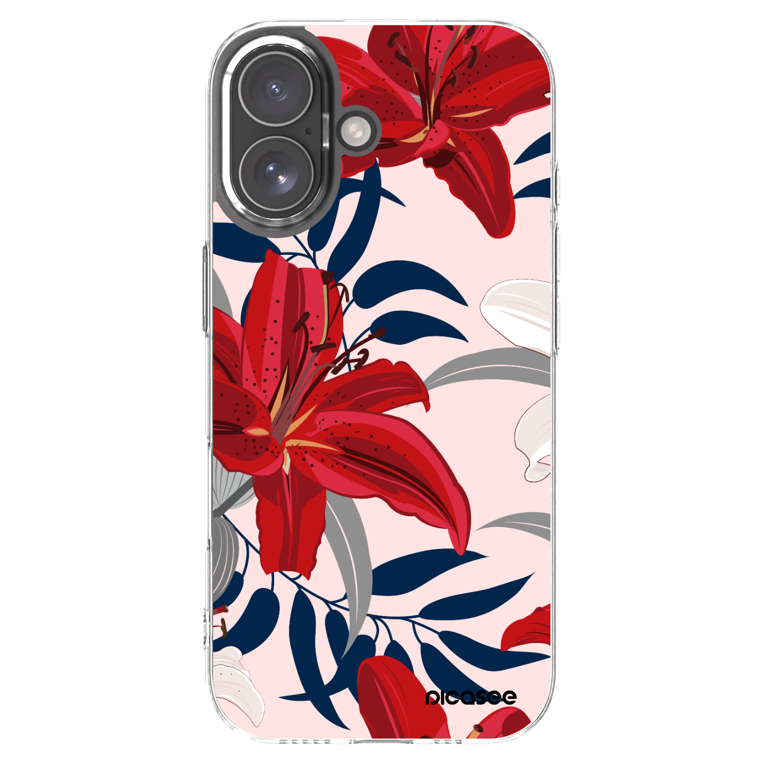 Picasee Apple iPhone 17 Hülle - Transparentes Silikon - Red Lily
